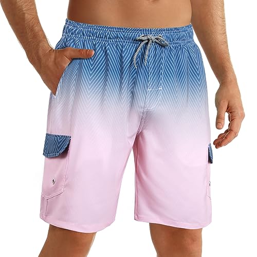 ELETOP Badehose Herren lang Schnelltrocknend Boardshorts,Badehosen für Herren mit Mesh-Futter,Badeshorts Herren S-4XL von ELETOP