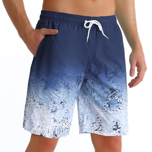 ELETOP Badehose Herren Schnelltrocknend Badeshorts für Männer Boardshorts Surfen Strandhose Schwimmhose mit Meshfutter Verstellbarem Tunnelzug von ELETOP