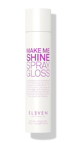 ELEVEN AUSTRALIA Make Me Shine Spray Gloss | Spendet Glanz. Hält Luftfeuchtigkeit vom Haar fern und hilft dadurch gegen abstehende & krause Haare - 200ml von ELEVEN AUSTRALIA