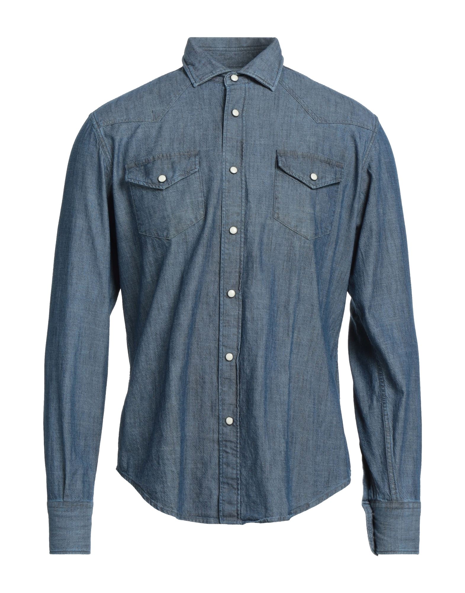 ELEVENTY Jeanshemd Herren Blau ELEVENTY Jeanshemd Herren Blau von ELEVENTY