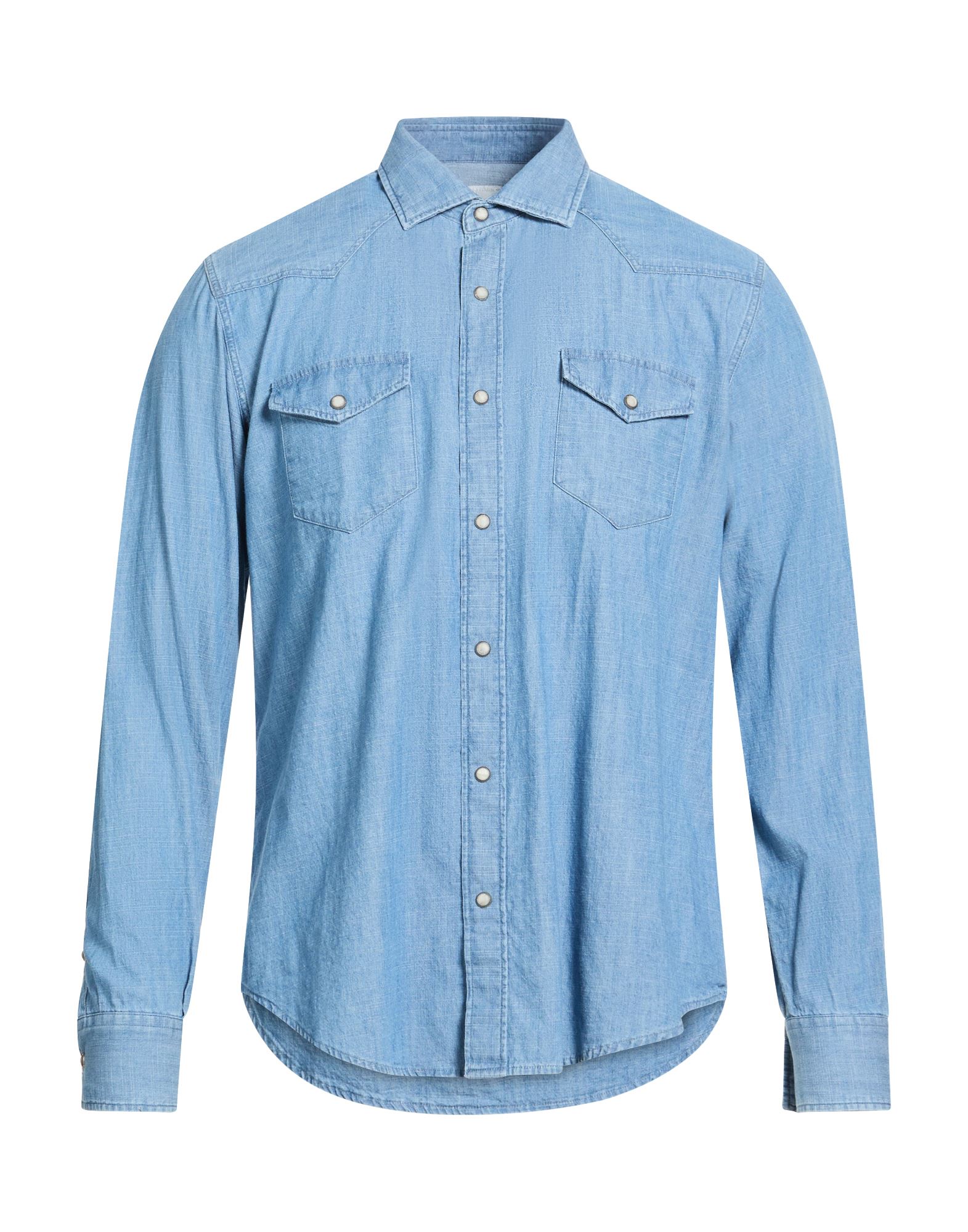 ELEVENTY Jeanshemd Herren Blau von ELEVENTY