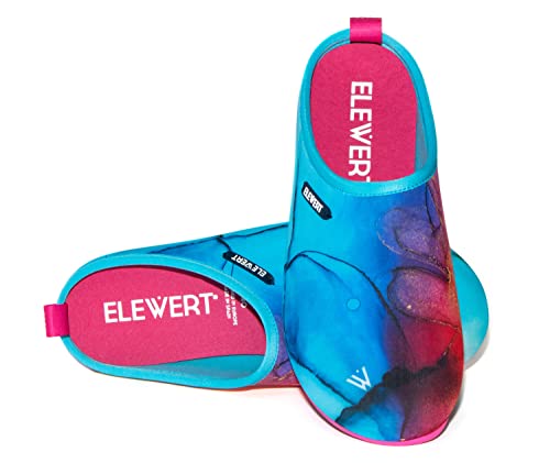 ELEWERT® – Hausschuhe für Herren/Damen - NEO - Pantoffeln/Slipper – für Sommer und Winter, mit extra Komfortabel, atmungsaktiv, rutschfeste Gummisohle - Mehrfarbig PAINT, EU 41 von ELEWERT