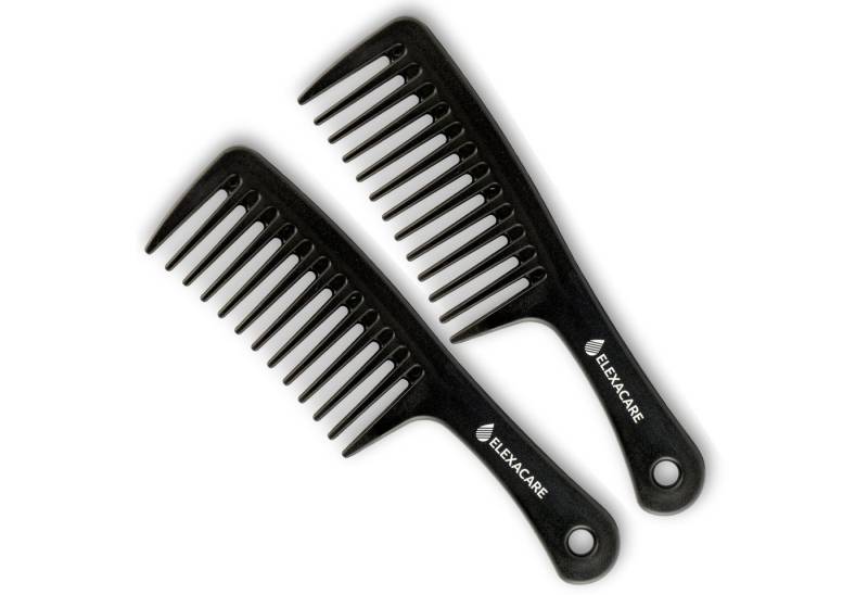 ELEXACARE Lockenkamm Stielkamm für Locken, (2 tlg) von ELEXACARE