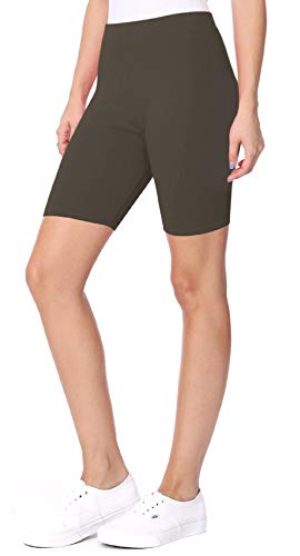 ELF KUCKUCK Kurze Leggings Hose Damen, Radlerhose Sporthose Damen Kurz Baumwolle, Dunkelbraun One Size von ELF KUCKUCK