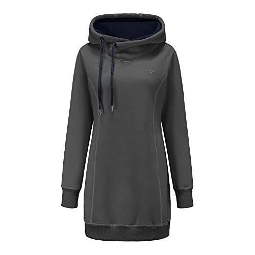 ELFIN Hoodie Pullover Damen Lange Sweaterkleid Kapuzenpullover Sweatshirt Pulli Herbst Winter von ELFIN