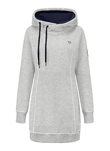 ELFIN Hoodie Pullover Damen Lange Sweaterkleid Kapuzenpullover Sweatshirt Pulli Herbst Winter von ELFIN