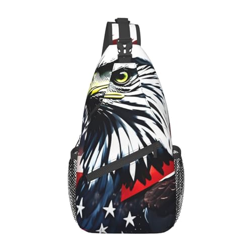 American Flag Eagle Fireworks Sling Bag Women'S Crossbody Fanny Packs Crossbody Bags Shoulder Bag For Men Women Travel Hiking, Amerikanische Flagge Adler Feuerwerk, Einheitsgröße von ELFcat