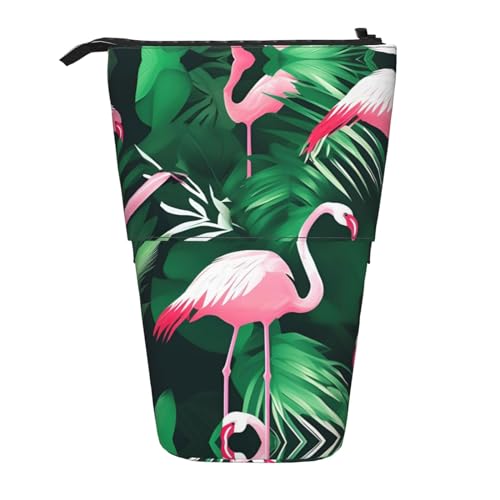 ELFcat Flamingo Vogel grünes Blatt niedlich Stift Bleistift Teleskophalter Pop Up Schreibwaren Fall Großartig für Weihnachten Neujahr Geschenk von ELFcat