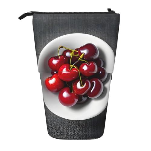 ELFcat Fresh Cherry niedlicher Stiftehalter, Teleskop-Halter, Pop-Up-Schreibwaren-Etui, ideal für Weihnachten, Neujahrsgeschenk von ELFcat