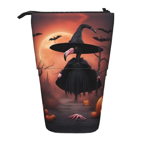 ELFcat Halloween Flamingo Hexenhut niedlicher Stift Bleistift Teleskophalter Pop Up Schreibwaren Fall Großartig für Weihnachten Neujahr Geschenk von ELFcat