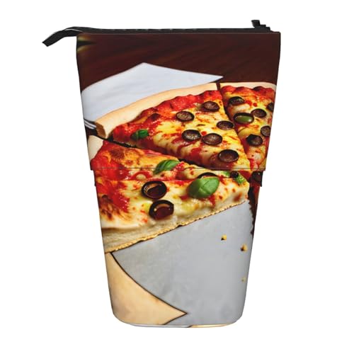 ELFcat Pizza, niedlicher Stiftehalter, 3D, Teleskop-Halter, Pop-Up-Schreibwaren-Etui, ideal für Weihnachten, Neujahrsgeschenk von ELFcat