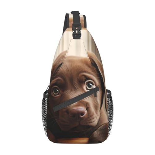 Funny For Kangaroo Zoo Sling Bag Women'S Crossbody Fanny Packs Crossbody Bags Shoulder Bag For Men Women Travel Hiking, Niedlicher Labrador-Hund 2, Einheitsgröße von ELFcat