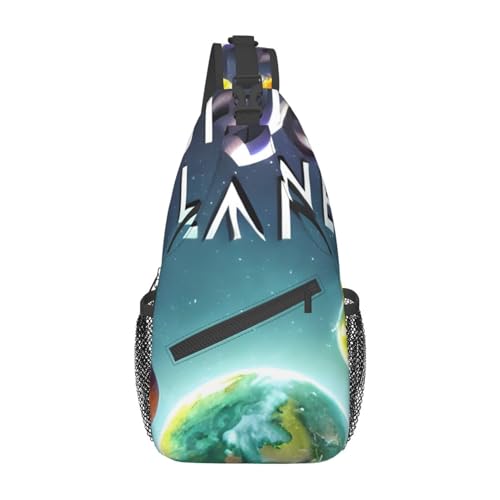 Galaxy Starry Space Purple Starry Sling Bag Damen Crossbody Bauchtaschen Crossbody Taschen Umhängetasche Für Männer Frauen Reisen Wandern, Niedlicher Planet2, Einheitsgröße von ELFcat