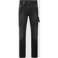 ELIAS RUMELIS Comfort Fit Jeans im Destroyed-Look Modell 'Jolando' in Dunkelgrau, Größe 32 von ELIAS RUMELIS