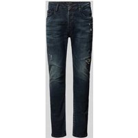 ELIAS RUMELIS Tapered Fit Jeans im Destroyed-Look Modell 'Noel' in Dunkelblau, Größe 31 ELIAS RUMELIS Tapered Fit Jeans im Destroyed-Look Modell 'Noel' in Dunkelblau, Größe 31 von ELIAS RUMELIS