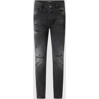 ELIAS RUMELIS Tapered Fit Jeans im Used-Look in Anthrazit, Größe 32 von ELIAS RUMELIS