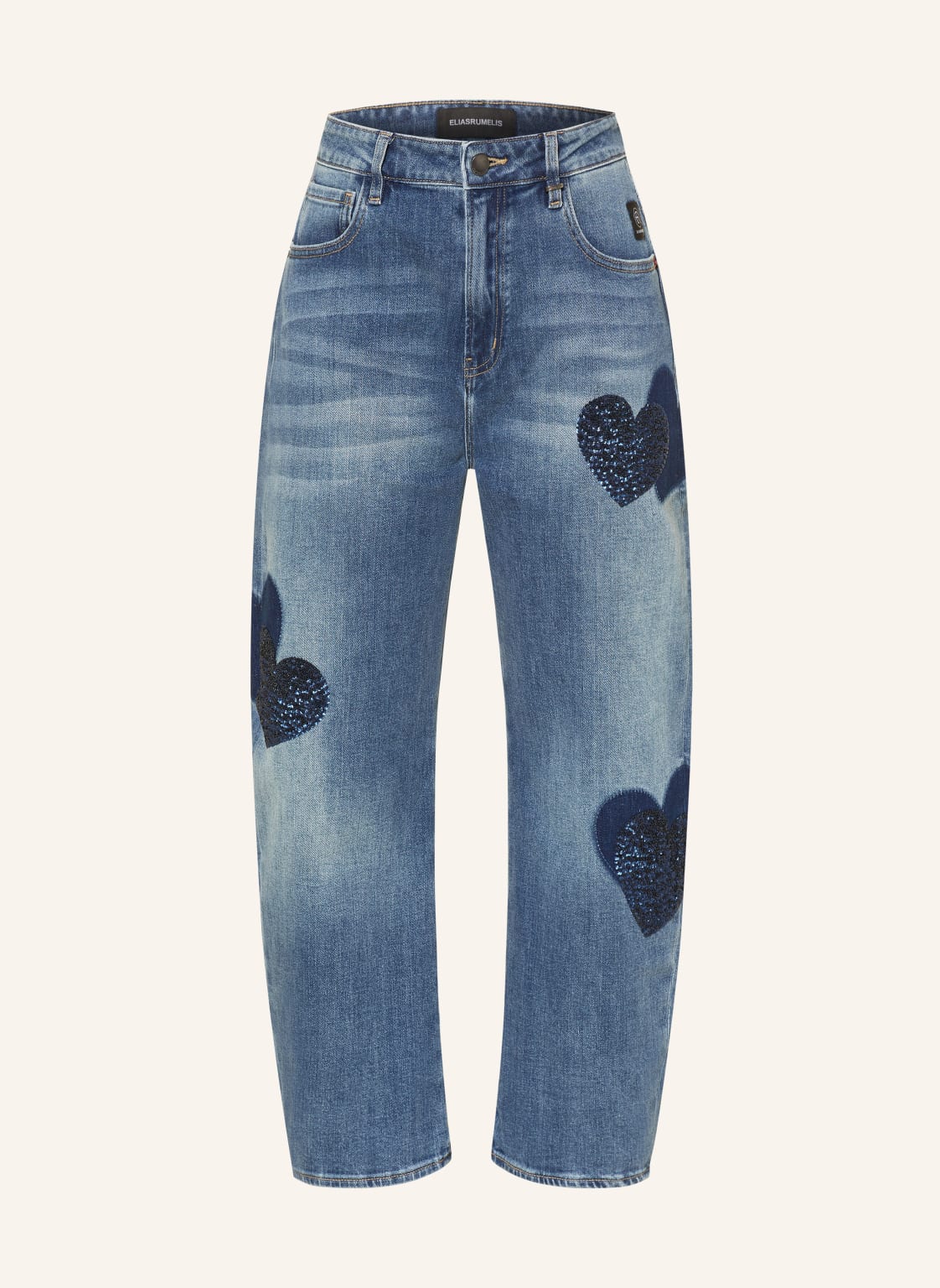 Elias Rumelis Barrel Jeans Yoana Mit Pailletten blau von ELIAS RUMELIS