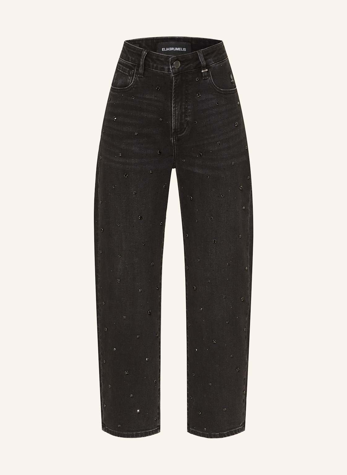 Elias Rumelis Barrel Jeans Yoana Mit Schmucksteinen schwarz von ELIAS RUMELIS