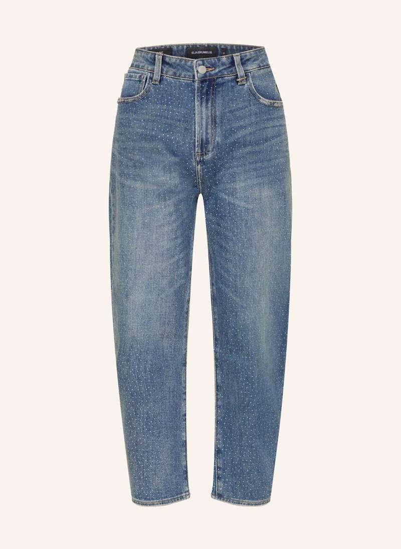 Elias Rumelis Barrel Jeans Yoana Sparkle Mit Schmucksteinen blau von ELIAS RUMELIS