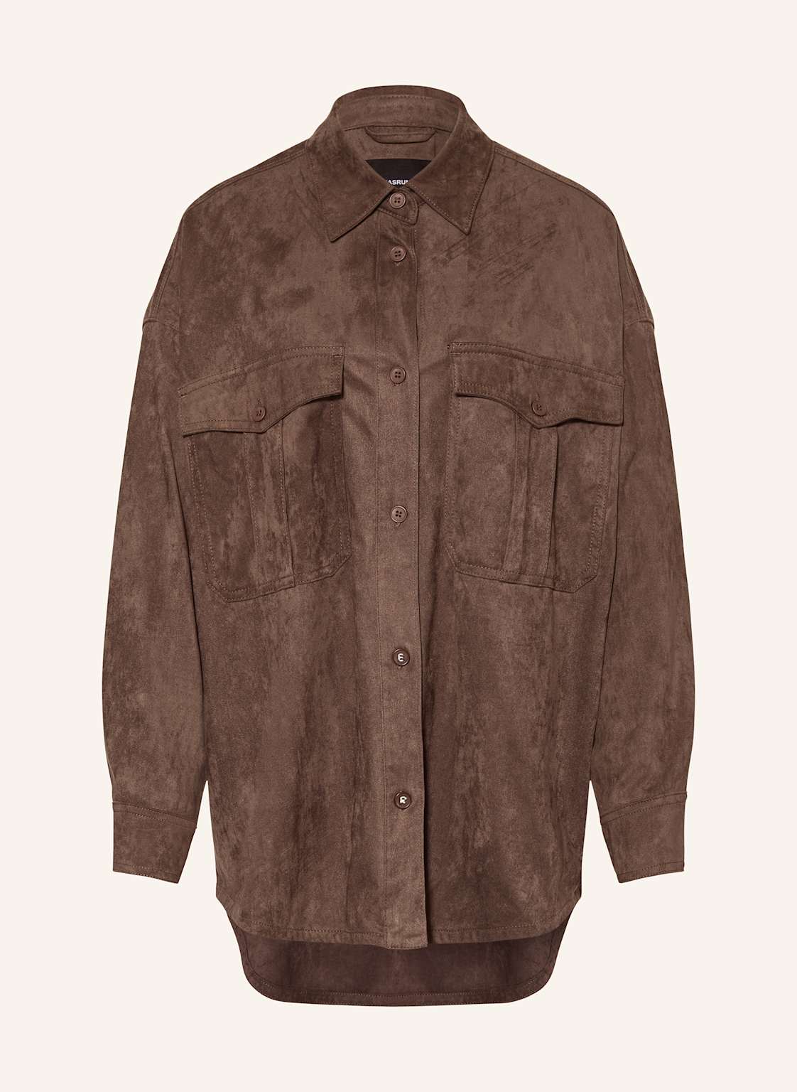 Elias Rumelis Hemdbluse Ermelina In Lederoptik braun von ELIAS RUMELIS