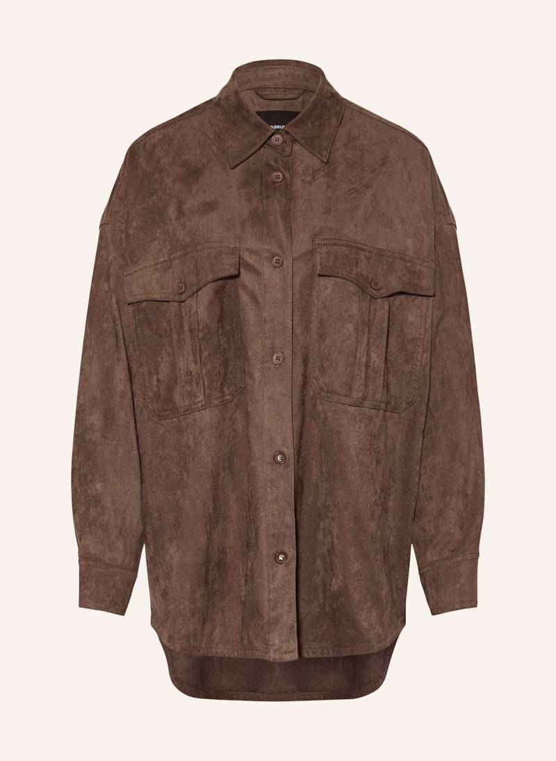 Elias Rumelis Hemdbluse Ermelina In Lederoptik braun von ELIAS RUMELIS