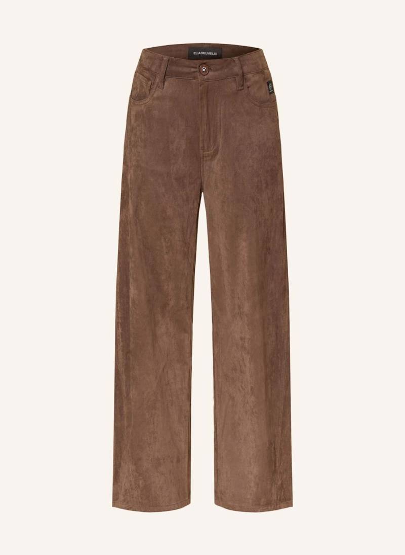 Elias Rumelis Marlenehose Noralie In Lederoptik braun von ELIAS RUMELIS