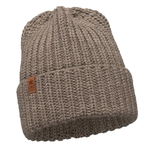 EliMeli ELIMELI Damen Mütze - Beanie Strickmütze für Winter und Herbst - Slouch Strick Beanie für Frauen - warme weiche Strickmütze - Cuffed Beanie Hats - Farbenauswahl (Mütze, Cappuccino) von ELIMELI