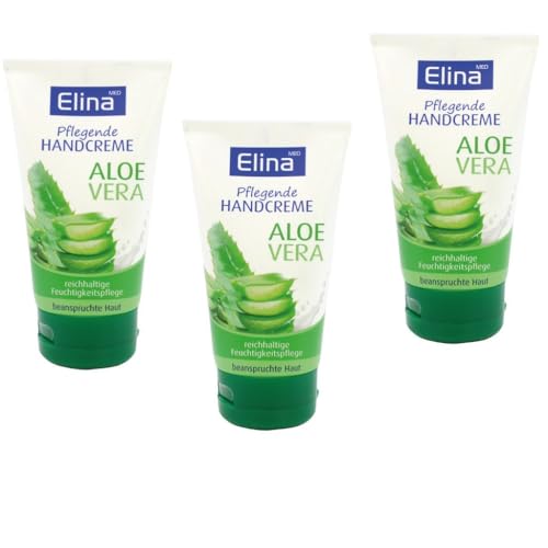 ELINAmed Pflegende Handcreme mit Aloe Vera, 3x150 ml von ELINAmed