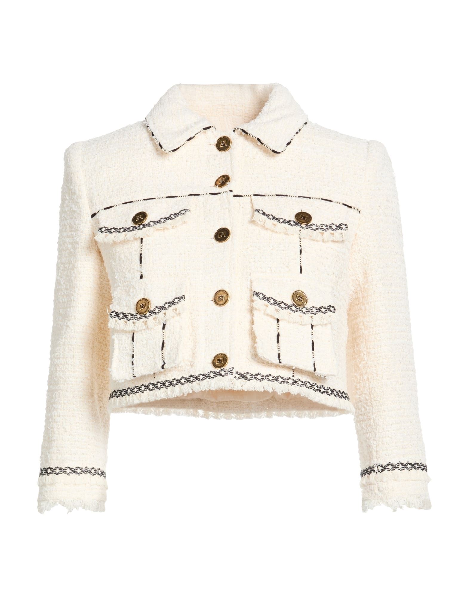 ELISABETTA FRANCHI Jacke & Anorak Damen Cremeweiß von ELISABETTA FRANCHI