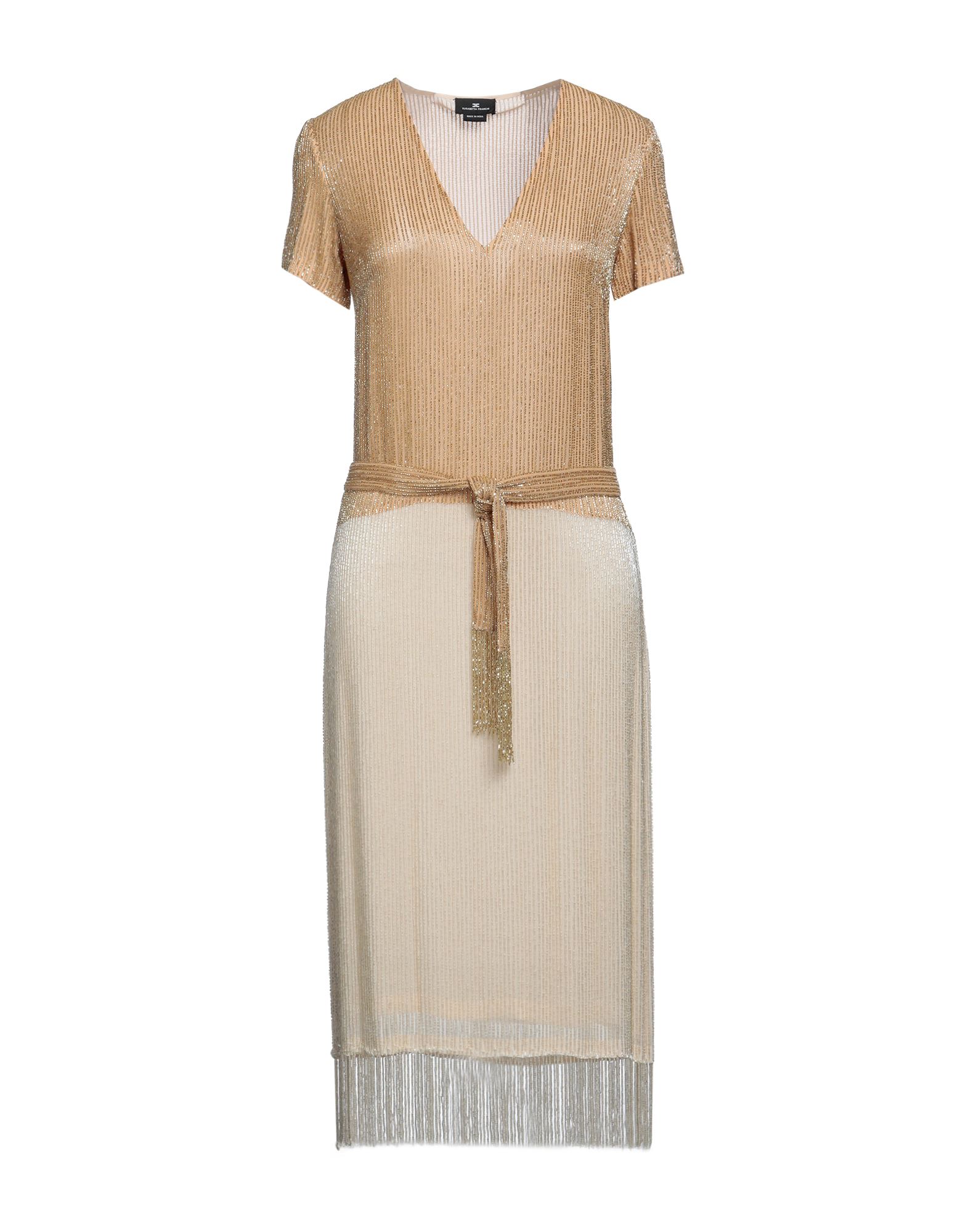 ELISABETTA FRANCHI Midi-kleid Damen Beige von ELISABETTA FRANCHI