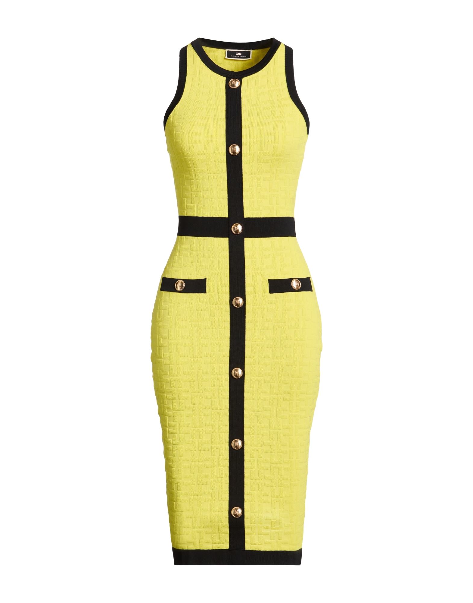 ELISABETTA FRANCHI Midi-kleid Damen Gelb von ELISABETTA FRANCHI
