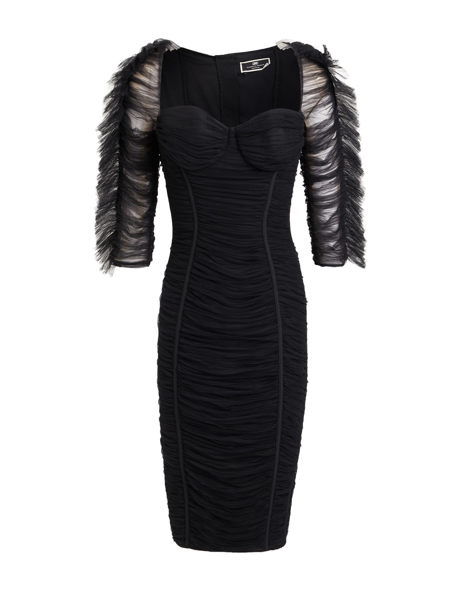ELISABETTA FRANCHI Midi-kleid Damen Schwarz von ELISABETTA FRANCHI