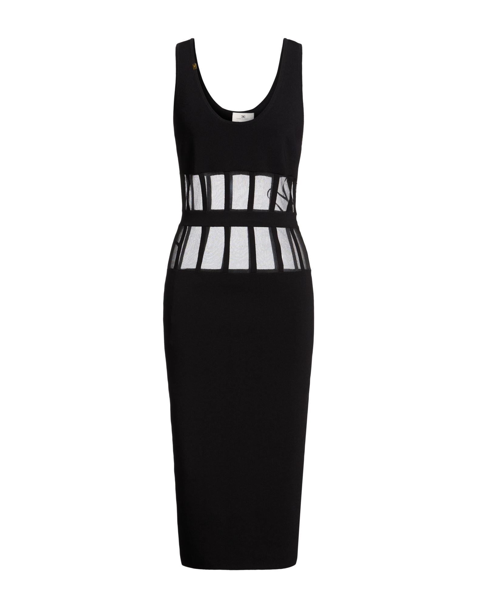 ELISABETTA FRANCHI Midi-kleid Damen Schwarz von ELISABETTA FRANCHI