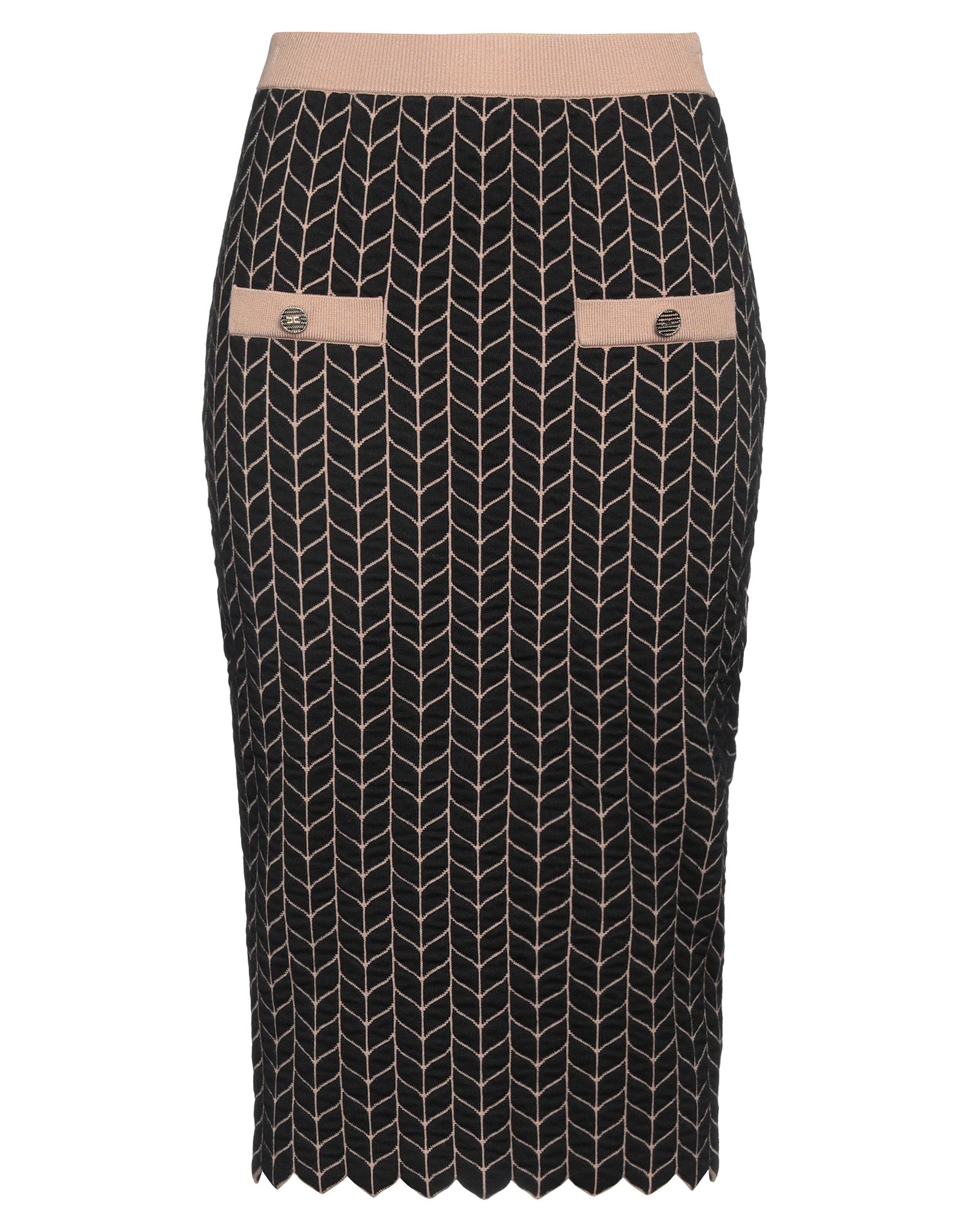 ELISABETTA FRANCHI Midi-rock Damen Schwarz von ELISABETTA FRANCHI
