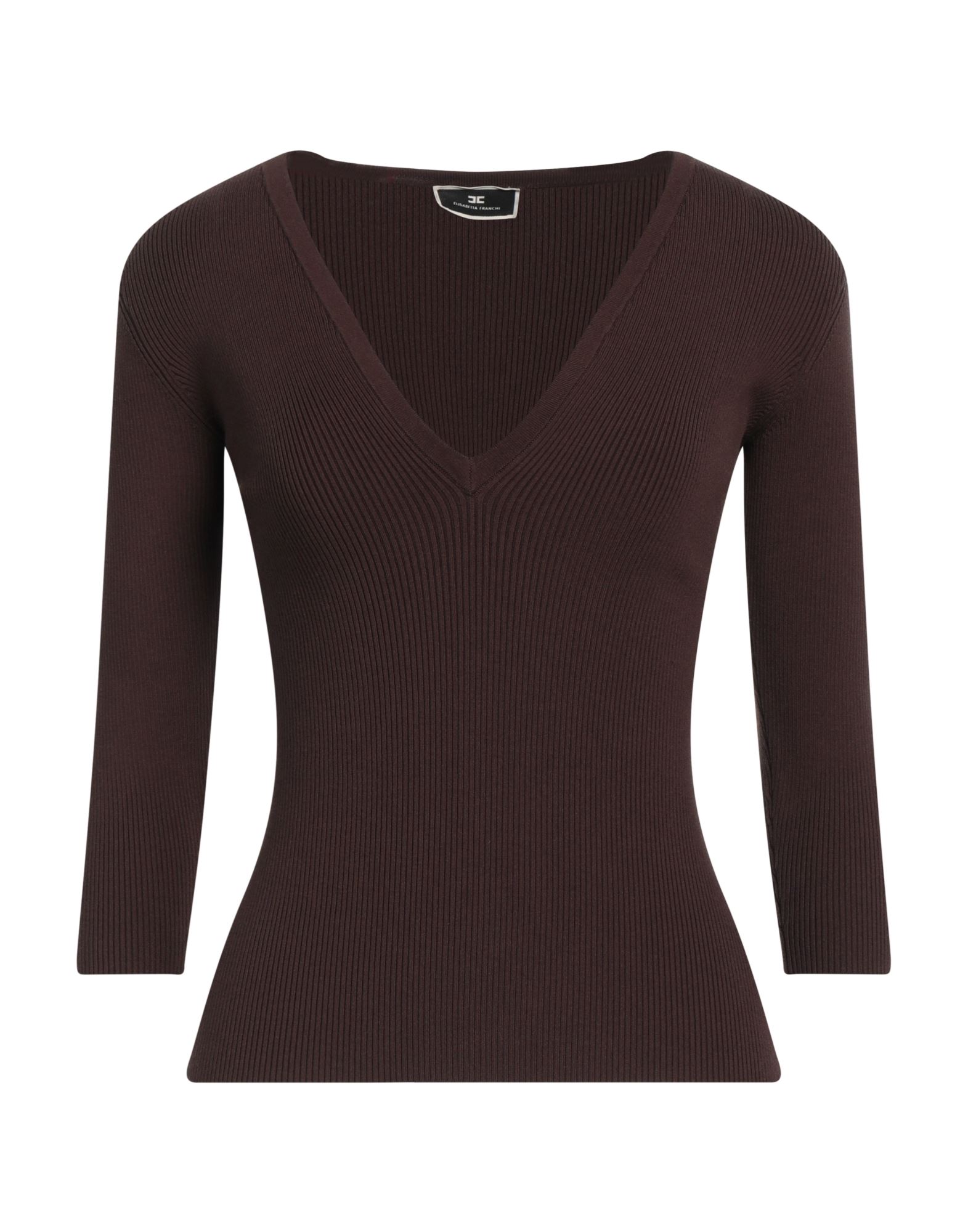 ELISABETTA FRANCHI Pullover Damen Dunkelbraun von ELISABETTA FRANCHI