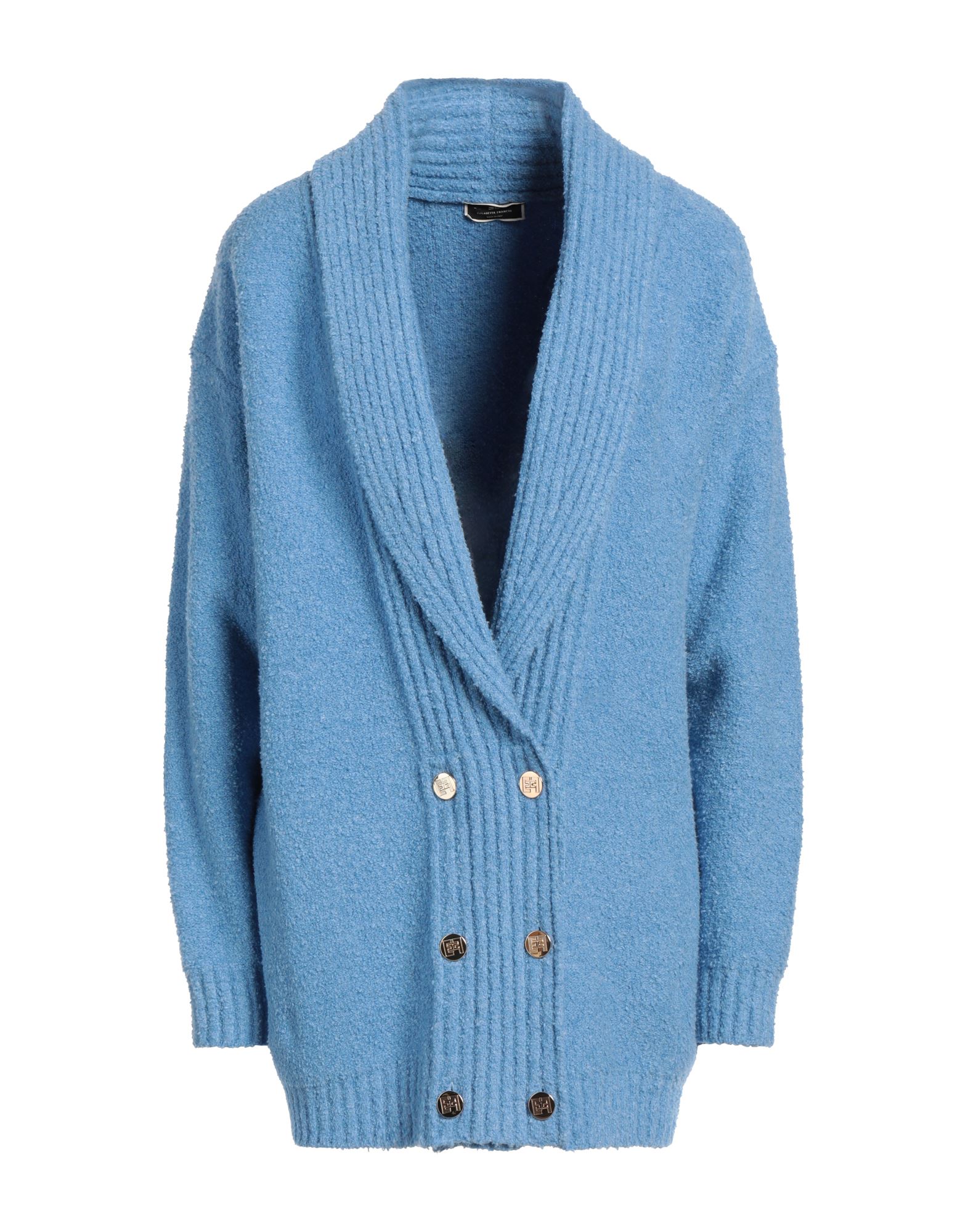 ELISABETTA FRANCHI Strickjacke Damen Azurblau ELISABETTA FRANCHI Strickjacke Damen Azurblau von ELISABETTA FRANCHI