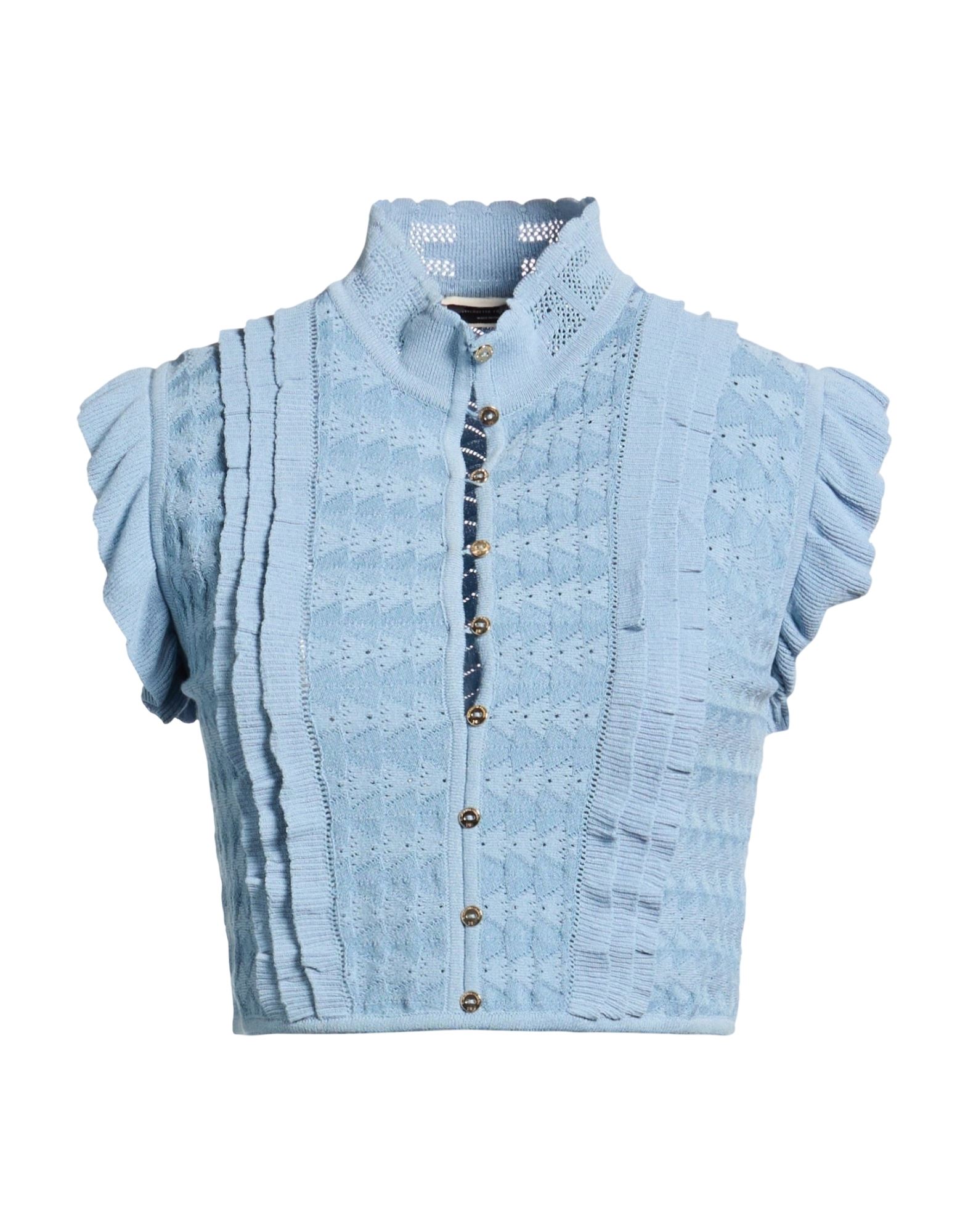 ELISABETTA FRANCHI Strickjacke Damen Hellblau von ELISABETTA FRANCHI