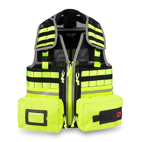 ELITE BAGS - E-VEST Einsatzweste | S-M gelb | multifunktional | flexibel von ELITE BAGS