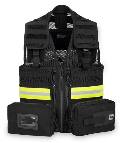 ELITE BAGS - E-Vest Einsatzweste | L-XL schwarz | multifunktional | flexibel von ELITE BAGS