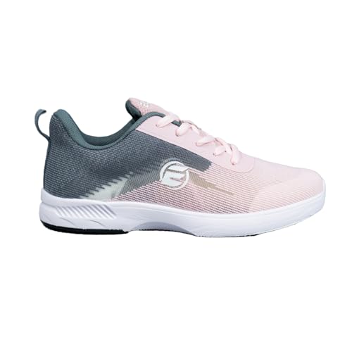 ELITE Dash Bowlingschuhe für Damen, universelle Gleitsohlen, ultraleicht, Mono-Mesh, athletischer Stil für Bowler, grau / pink, 38 EU von ELITE