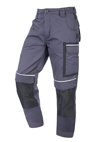 ELIWORX Arbeitshosen Männer Stretch Einsatz - Bequeme Passform - Robustes, Flexibles Material - Smartes Taschen-Design - Arbeitshose Herren ideal für Handwerk Heimwerk und Baugewerbe - Anthrazit - 48 von ELIWORX
