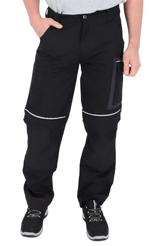 ELIWORX Arbeitshosen Männer Stretch Einsatz - Bequeme Passform - Robustes, Flexibles Material - Smartes Taschen-Design - Arbeitshose Herren ideal für Handwerk Heimwerk und Baugewerbe - Schwarz - 46 von ELIWORX