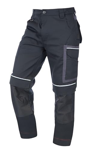 ELIWORX Arbeitshosen Männer Stretch Einsatz - Bequeme Passform - Robustes, Flexibles Material - Smartes Taschen-Design - Arbeitshose Herren ideal für Handwerk Heimwerk und Baugewerbe - Schwarz - 50 von ELIWORX