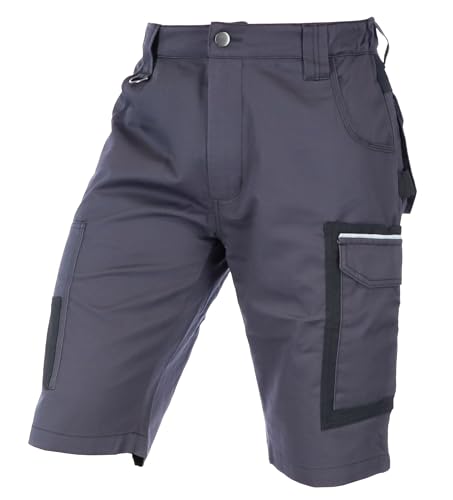 ELIWORX Arbeitsshorts Herren – Kurze Arbeitshose mit Stretch & Werkzeugtaschen – für Handwerk, Heimwerker & BAU – Kurze Herrenshorts für Sommer & Werkstatt – robust & bequem - Anthrazit - 54 von ELIWORX