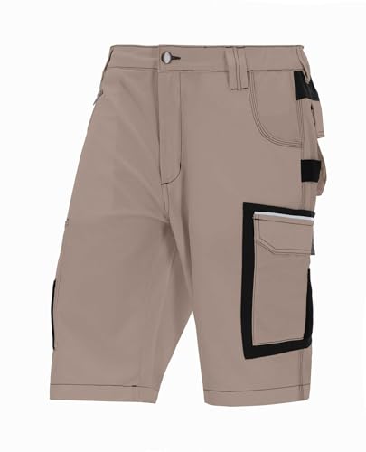 ELIWORX Arbeitsshorts - Kurze Arbeitshose Herren - Bequeme Passform - Robustes, Flexibles Material - Smartes Taschen-Design - Herren-Shorts ideal für Handwerk Heimwerk und Baugewerbe - Beige - 60 ELIWORX Arbeitsshorts - Kurze Arbeitshose Herren - Bequeme Passform - Robustes, Flexibles Material - Smartes Taschen-Design - Herren-Shorts ideal für Handwerk Heimwerk und Baugewerbe - Beige - 60 von ELIWORX