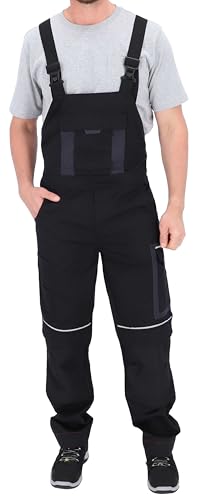 ELIWORX Latzhose Herren Stretch Einsatz - Bequeme Passform - Robustes, Flexibles Material - Smartes Taschen-Design - Arbeitshosen Männer ideal für Handwerk Heimwerk und Baugewerbe - Schwarz - 54 ELIWORX Latzhose Herren Stretch Einsatz - Bequeme Passform - Robustes, Flexibles Material - Smartes Taschen-Design - Arbeitshosen Männer ideal für Handwerk Heimwerk und Baugewerbe - Schwarz - 54 von ELIWORX