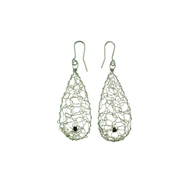 Ohrringe in Silber Mit Rohdiamant Ohrringe in Silber Mit Rohdiamant von ELIZdk