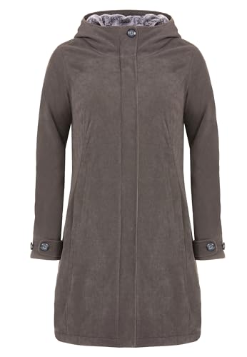 ELKLINE Damen Cord Winterjacke Glasgow | leicht taillierter Wintermantel | wasserdicht und warm |2019074, Größe:34, Farbe:darkstone von ELKLINE