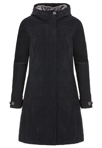 ELKLINE Damen Cord Winterjacke Glasgow | leicht taillierter Wintermantel | wasserdicht und warm |2019074, Größe:40, Farbe:anthra - black von ELKLINE