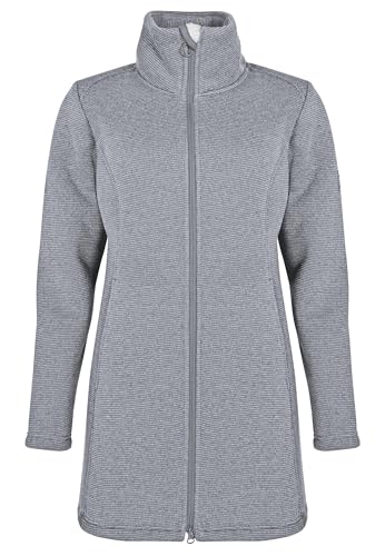ELKLINE Damen Fleecejacke Leevke gefüttert halblang mit Teddyfleece wärmend Übergangsmantel 2-Wege-Reißverschluss, Größe:36, Farbe:lightgrey - offwhite von ELKLINE
